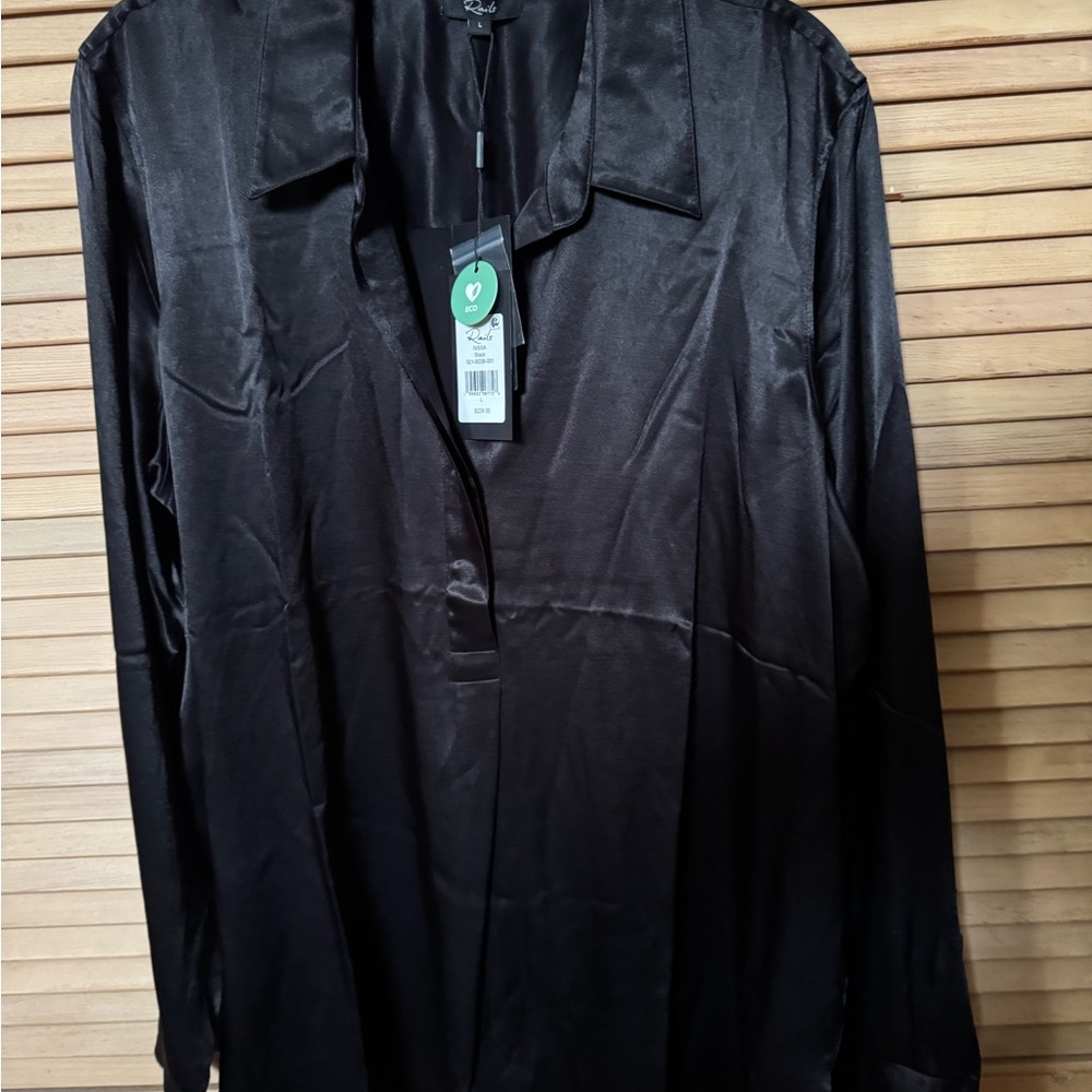 NWT Rails Black Blouse - Picture 2 of 6